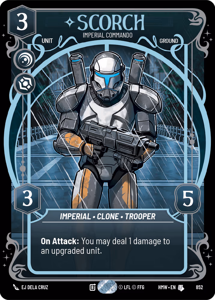 Scorch - Imperial Commando HMW-852 Prestige Foil Star Wars Unlimited card