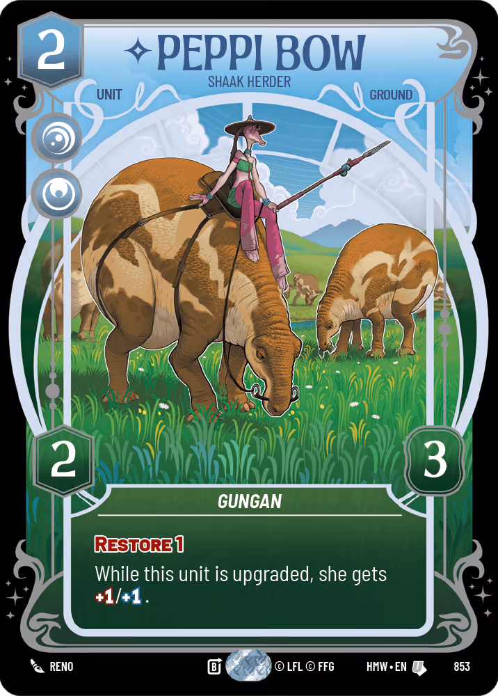 Peppi Bow - Shaak Herder HMW-853 Prestige Foil Star Wars Unlimited card
