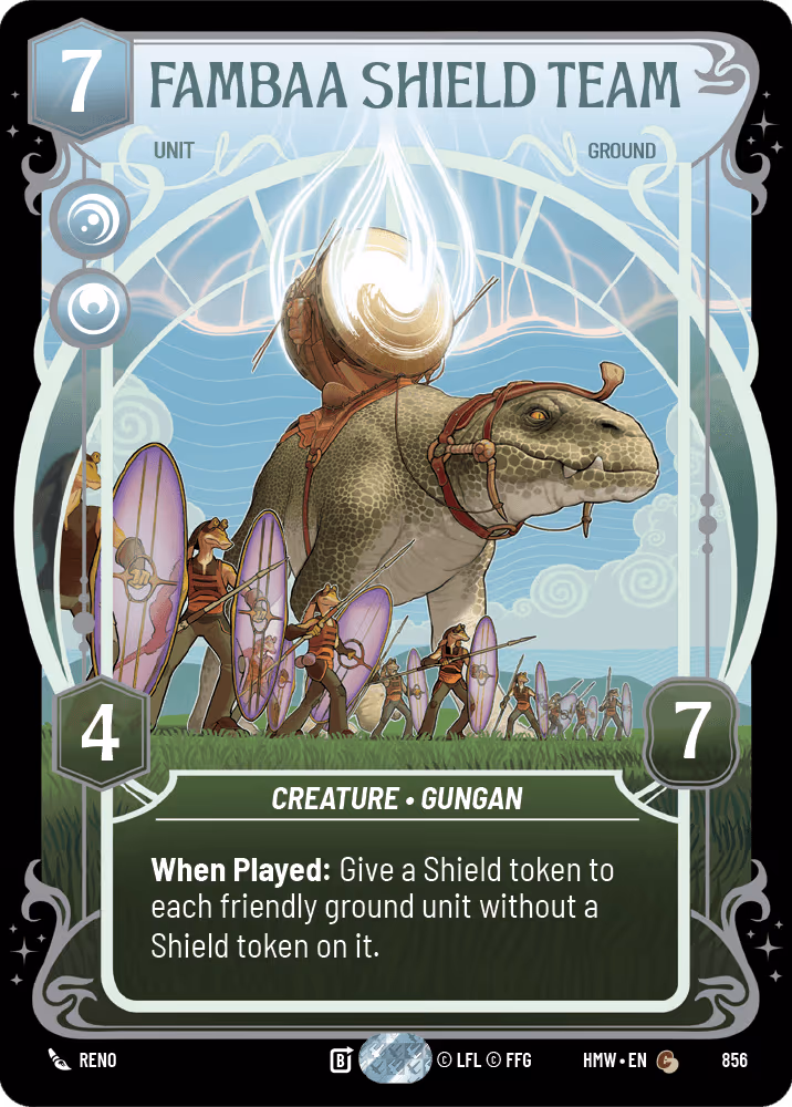 Fambaa Shield Team HMW-856 Prestige Foil Star Wars Unlimited card