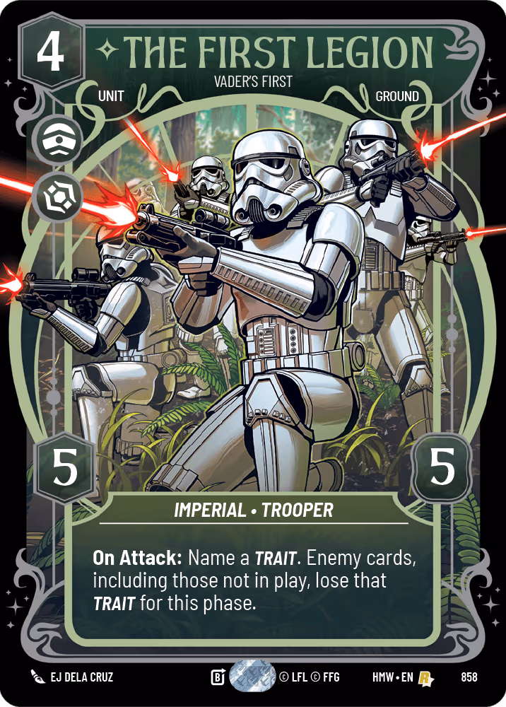 The First Legion - Vader's Fist HMW-858 Prestige Foil Star Wars Unlimited card