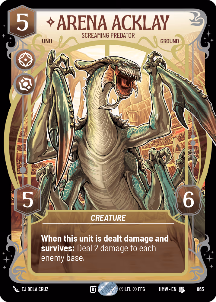 Arena Acklay - Screaming Predator HMW-863 Prestige Foil Star Wars Unlimited card