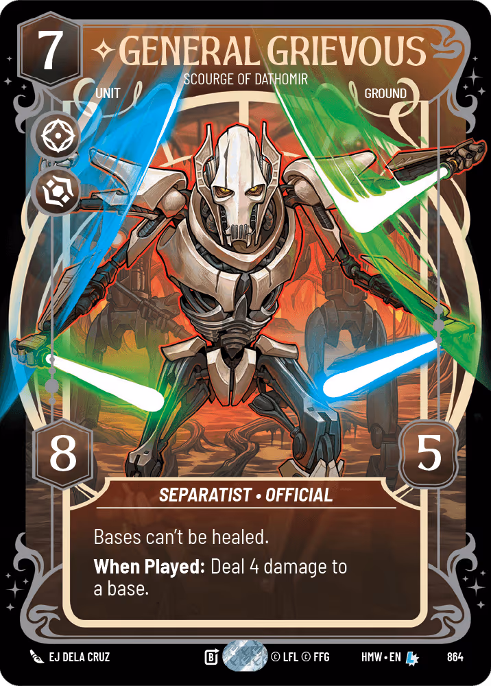 General Grievous - Scourge of Dathomir HMW-864 Prestige Foil Star Wars Unlimited card