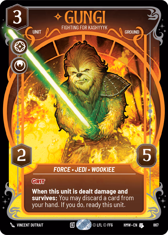 Gungi - Fighting for Kashyyyk HMW-867 Prestige Foil Star Wars Unlimited card