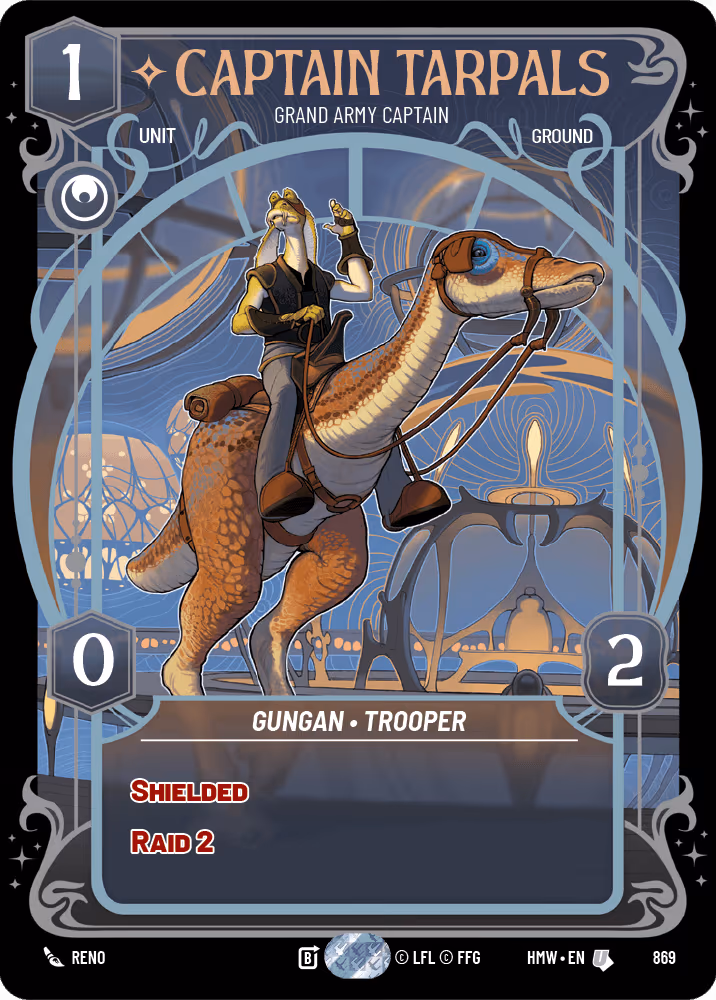Captain Tarpals - Grand Army Captain HMW-869 Prestige Foil Star Wars Unlimited card