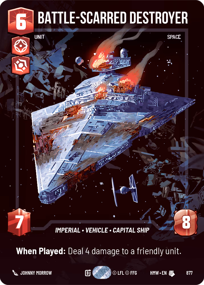 Battle-Scarred Destroyer HMW-877 Prestige Foil Star Wars Unlimited card