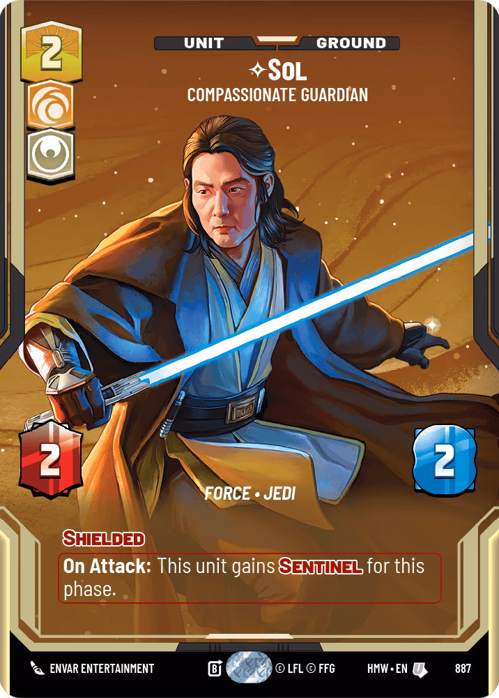 Sol - Compassionate Guardian HMW-887 Prestige Foil Star Wars Unlimited card