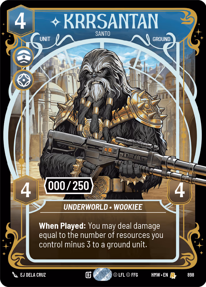 Krrsantan - Santo HMW-898 Serialized Star Wars Unlimited card