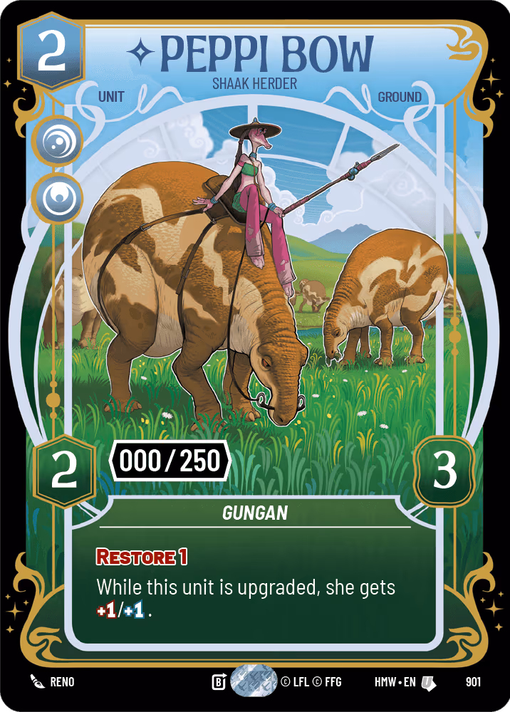 Peppi Bow - Shaak Herder HMW-901 Serialized Star Wars Unlimited card