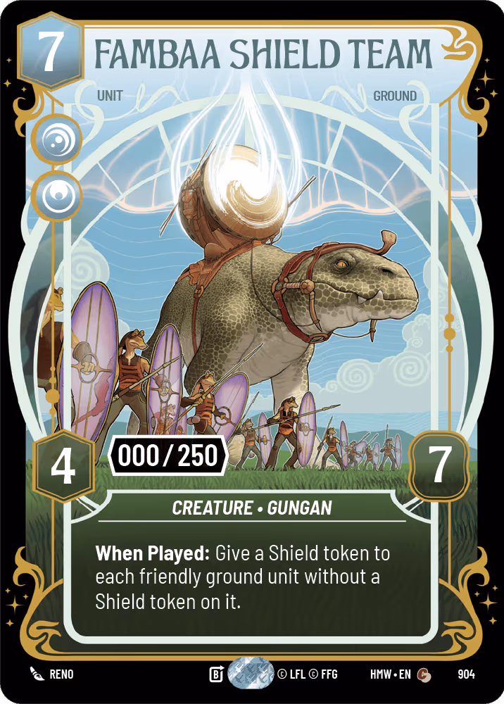 Fambaa Shield Team HMW-904 Serialized Star Wars Unlimited card