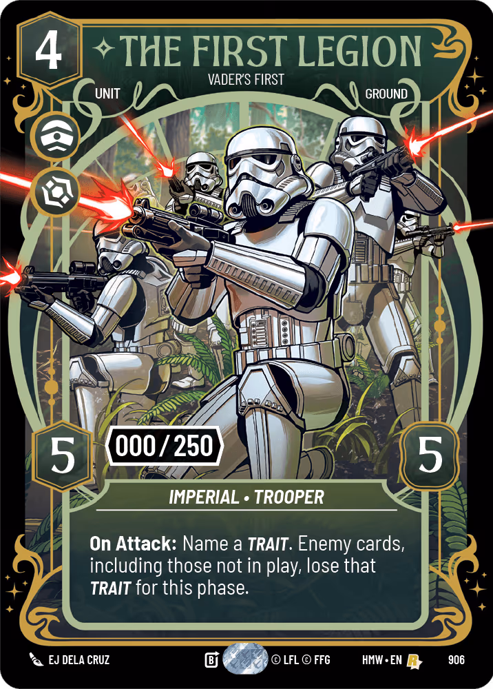 The First Legion - Vader's Fist HMW-906 Serialized Star Wars Unlimited card