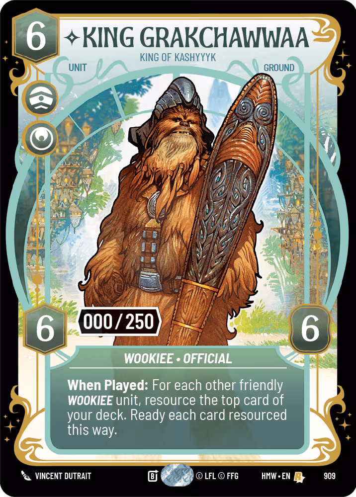 King Grakchawwaa - King of Kashyyyk HMW-909 Serialized Star Wars Unlimited card