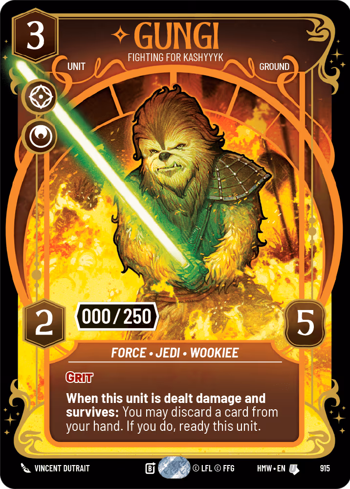 Gungi - Fighting for Kashyyyk HMW-915 Serialized Star Wars Unlimited card