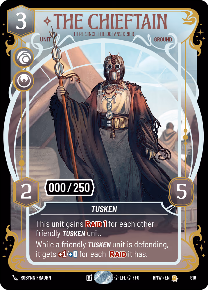 The Chieftain - Here Since the Oceans Dried HMW-916 Serialized Star Wars Unlimited card