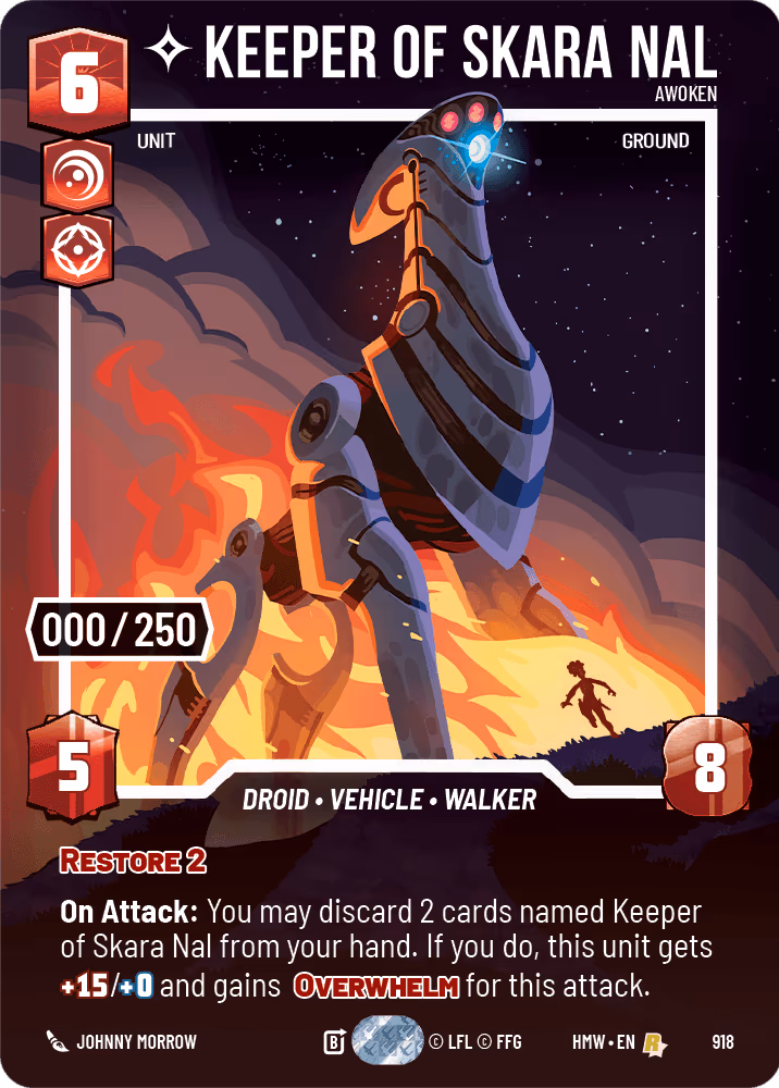 Keeper of Skara Nal - Awoken HMW-918 Serialized Star Wars Unlimited card
