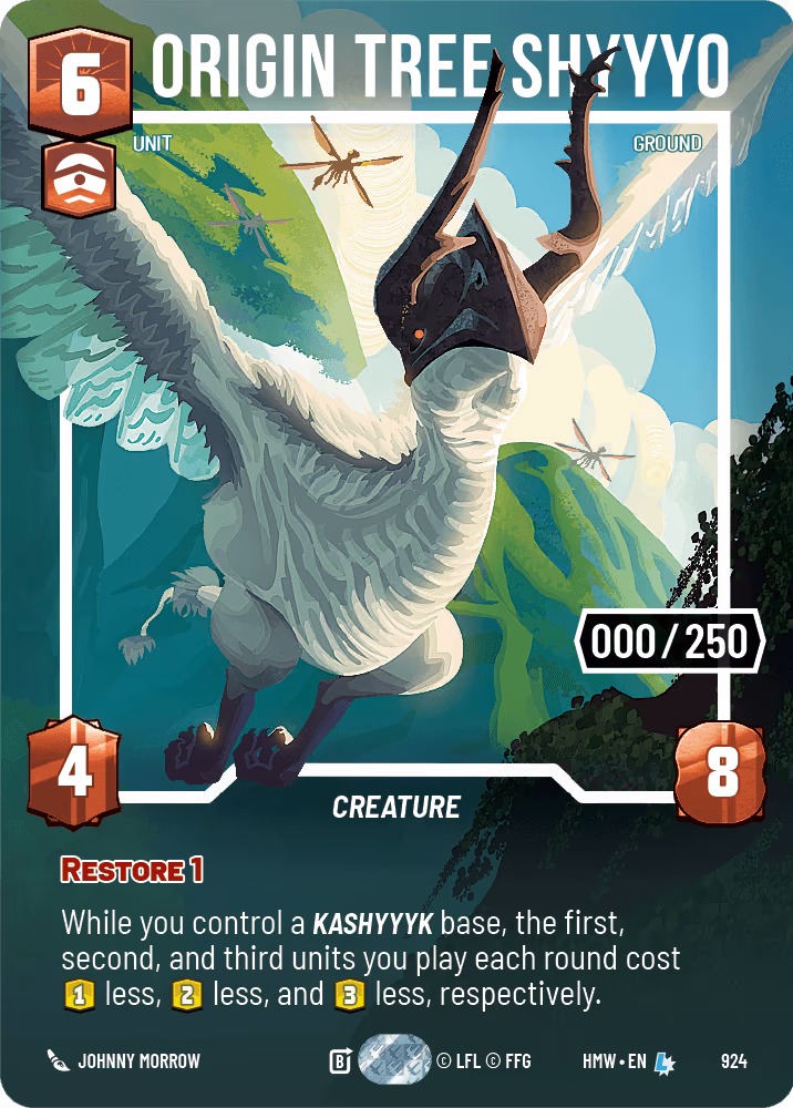 Origin Tree Shyyyo HMW-924 Serialized Star Wars Unlimited card