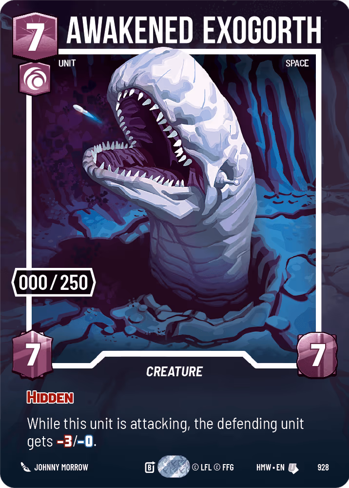 Awakened Exogorth HMW-928 Serialized Star Wars Unlimited card