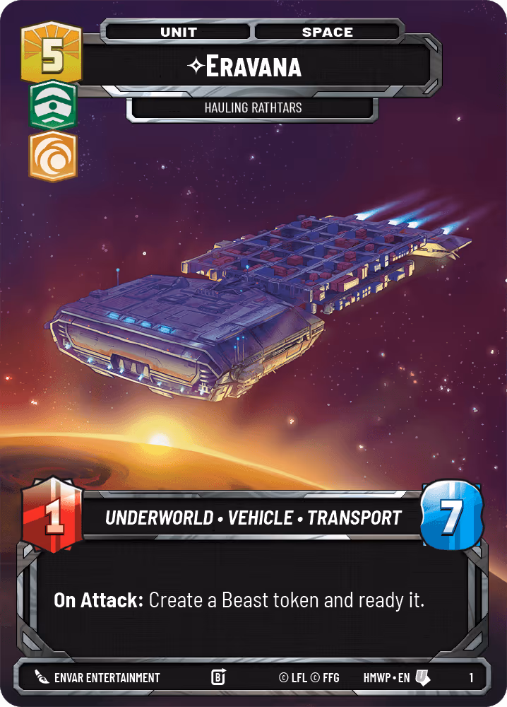 Eravana - Hauling Rathtars HMWP-01 Star Wars Unlimited card