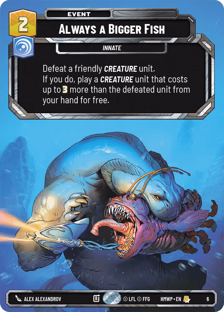 Always a Bigger Fish HMWP-06 Star Wars Unlimited card