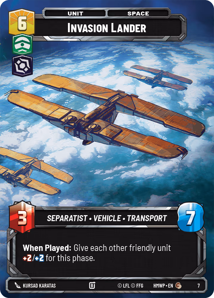 Invasion Lander HMWP-07 Star Wars Unlimited card