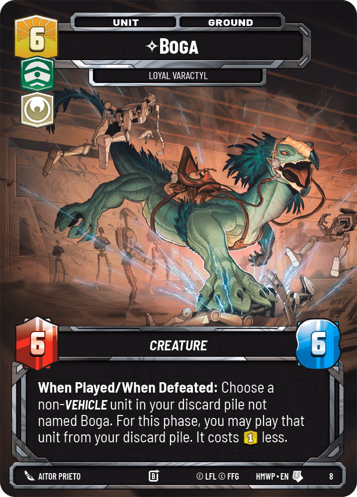 Boga - Loyal Varactyl HMWP-08 Star Wars Unlimited card