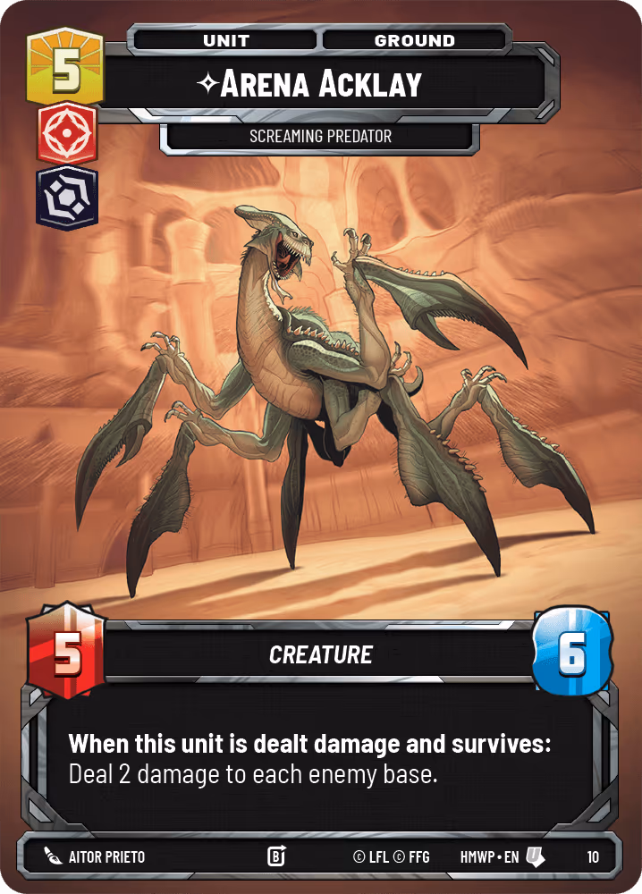 Arena Acklay - Screaming Predator HMWP-10 Star Wars Unlimited card