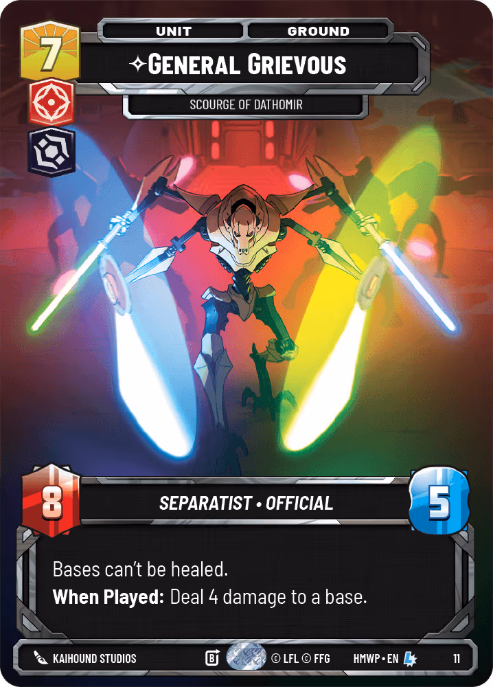 General Grievous - Scourge of Dathomir HMWP-11 Star Wars Unlimited card