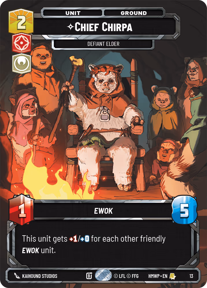 Chief Chirpa - Defiant Elder HMWP-13 Star Wars Unlimited card