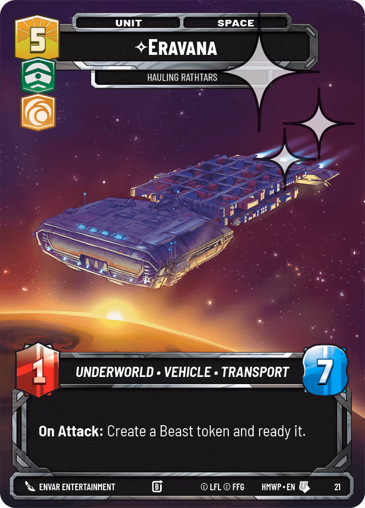 Eravana - Hauling Rathtars HMWP-21 OP Promo Foil Star Wars Unlimited card