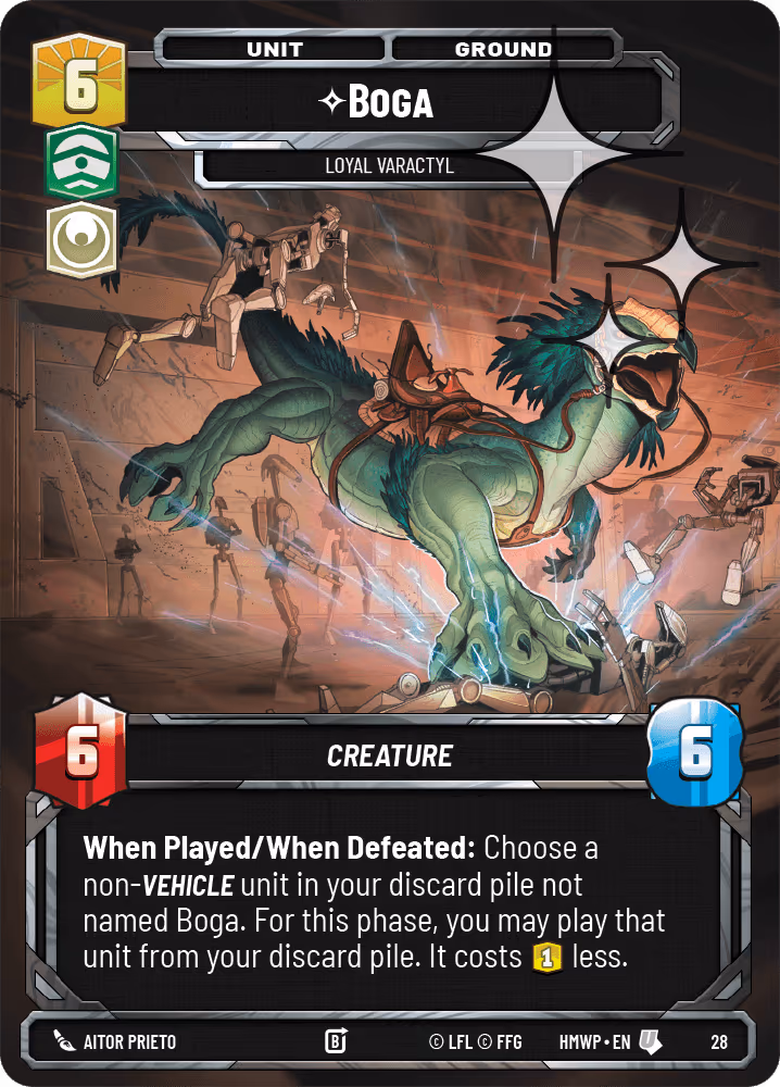 Boga - Loyal Varactyl HMWP-28 OP Promo Foil Star Wars Unlimited card