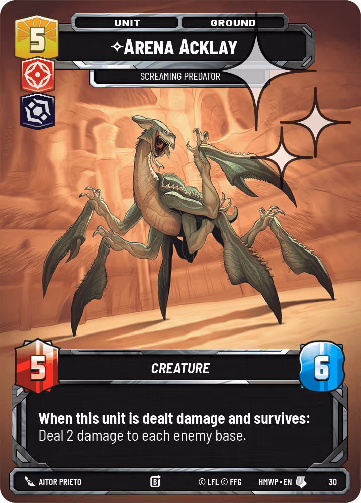 Arena Acklay - Screaming Predator HMWP-30 OP Promo Foil Star Wars Unlimited card
