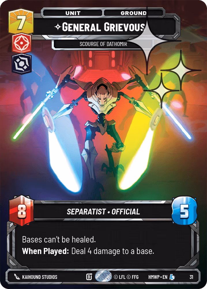 General Grievous - Scourge of Dathomir HMWP-31 OP Promo Foil Star Wars Unlimited card