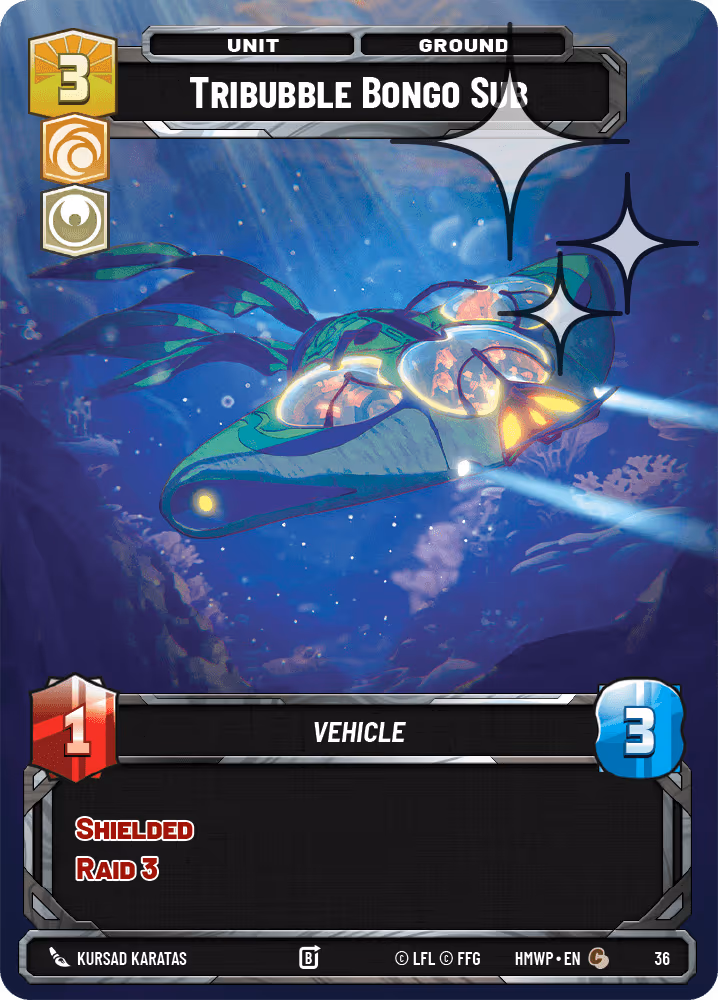 Tribubble Bongo Sub HMWP-36 OP Promo Foil Star Wars Unlimited card