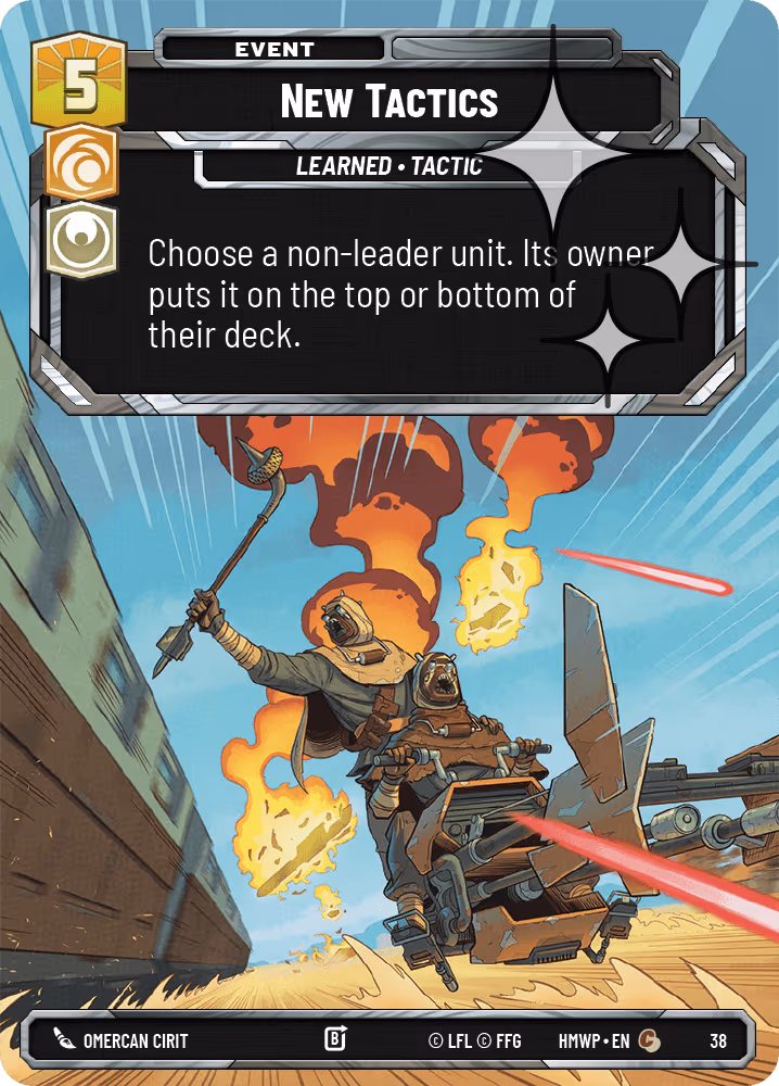 New Tactics HMWP-38 OP Promo Foil Star Wars Unlimited card