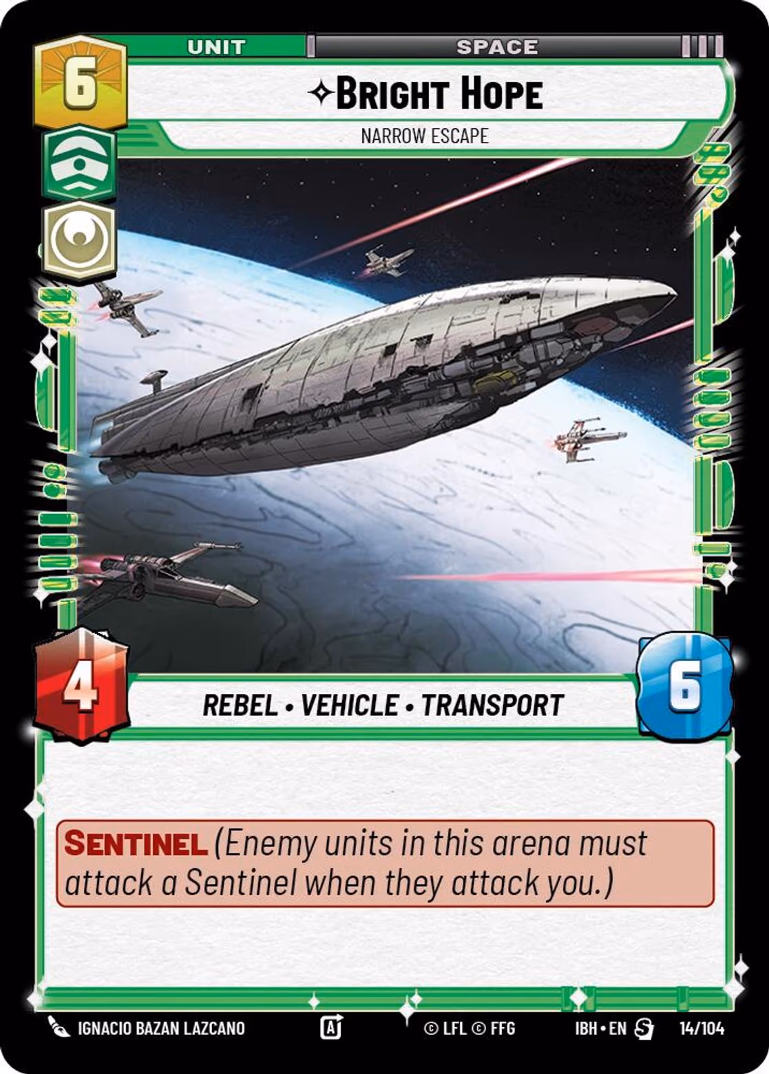 Bright Hope - Narrow Escape IBH-14 Star Wars Unlimited card