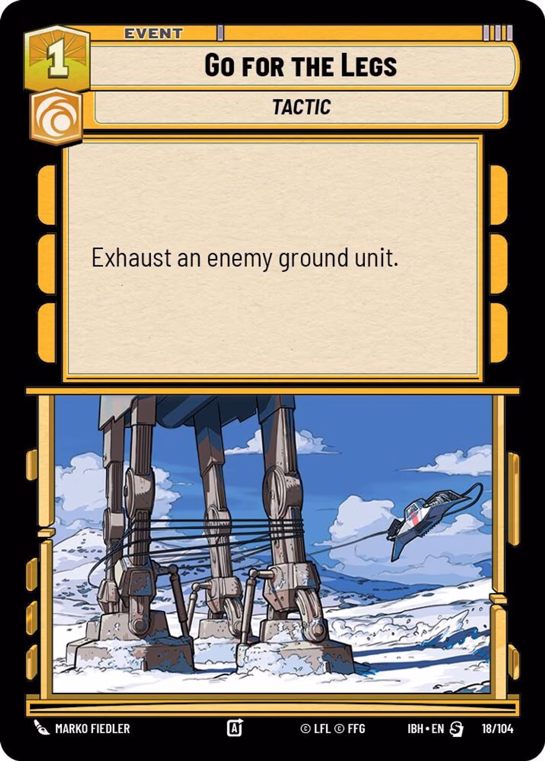 Go for the Legs IBH-18 Star Wars Unlimited card