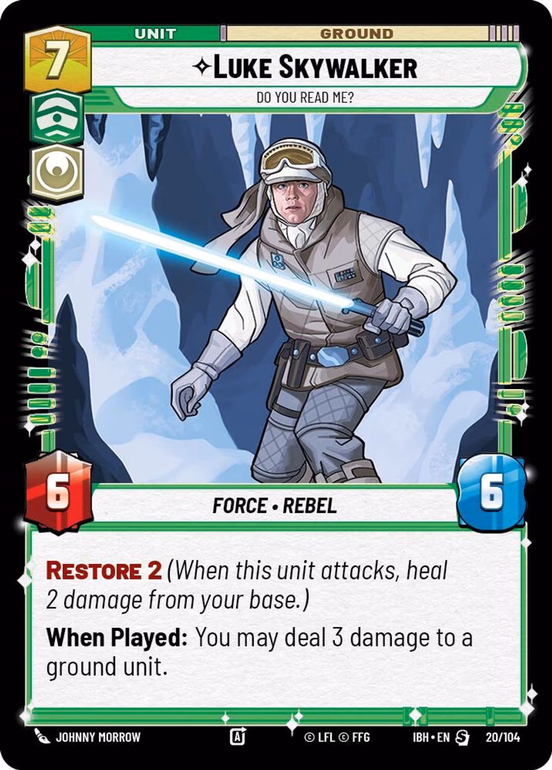 Luke Skywalker - Do You Read Me? IBH-20 Star Wars Unlimited card
