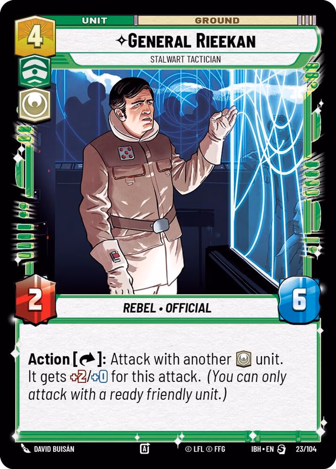 General Rieekan - Stalwart Tactician IBH-23 Star Wars Unlimited card