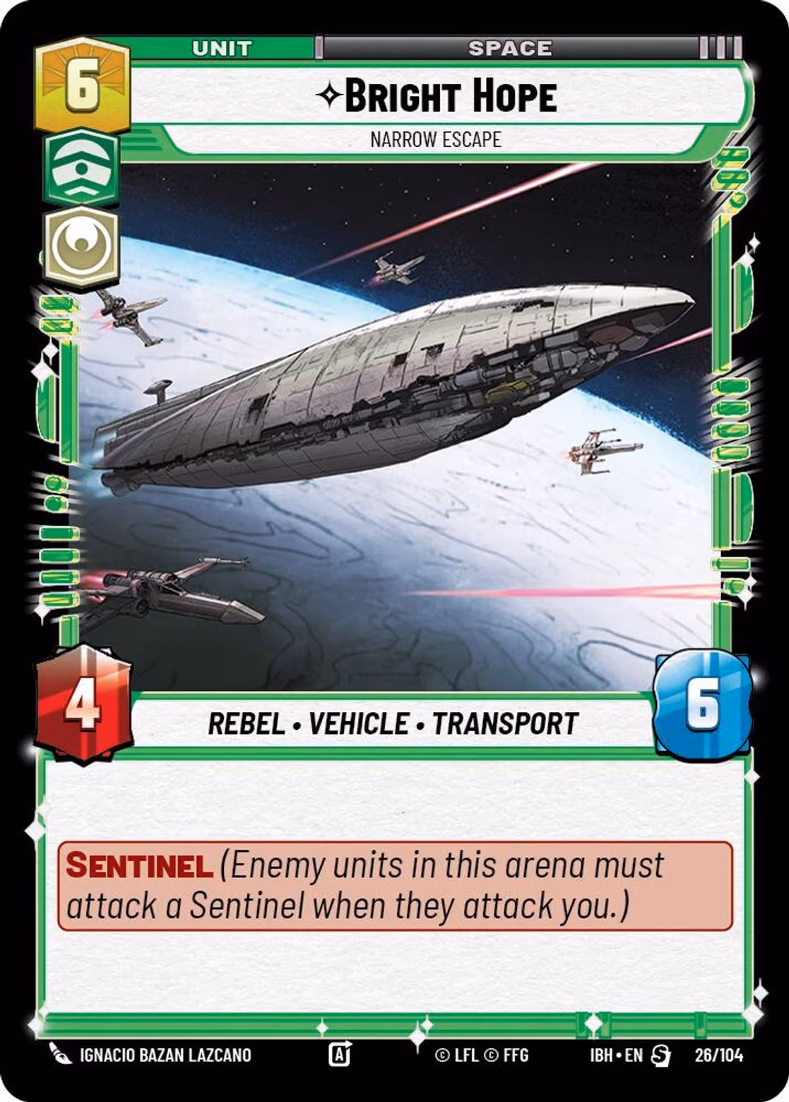 Bright Hope - Narrow Escape IBH-26 Normal Star Wars Unlimited card