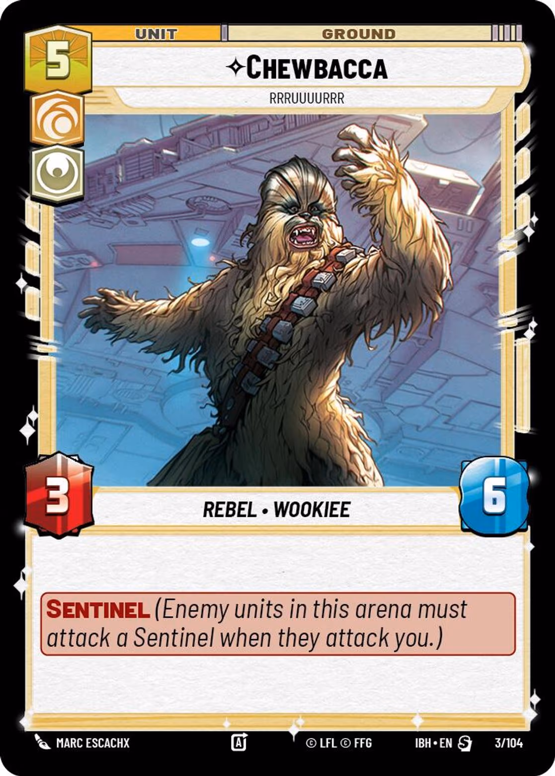 Chewbacca - Rrruuuurrr IBH-3 Star Wars Unlimited card