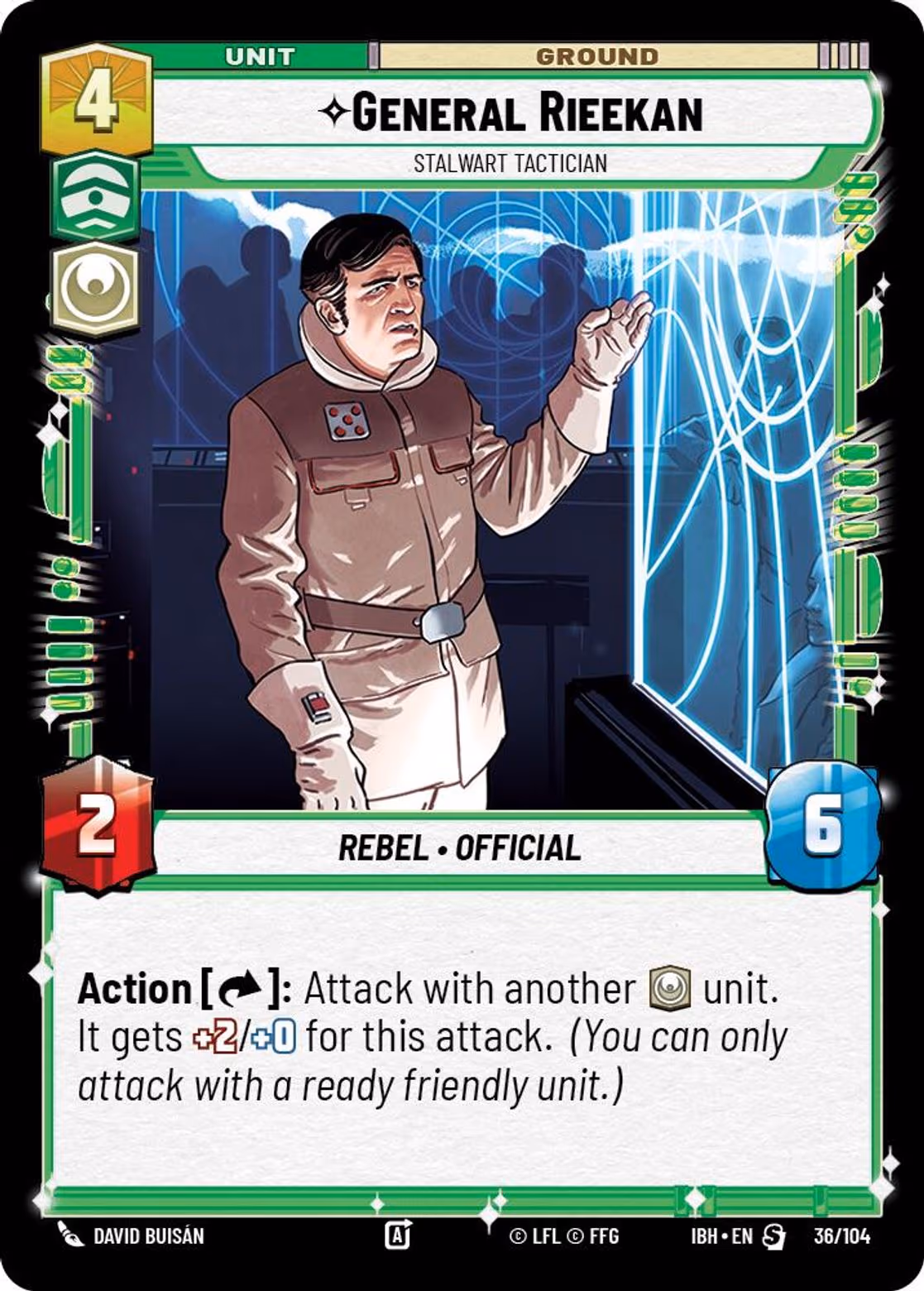 General Rieekan - Stalwart Tactician IBH-36 Normal Star Wars Unlimited card