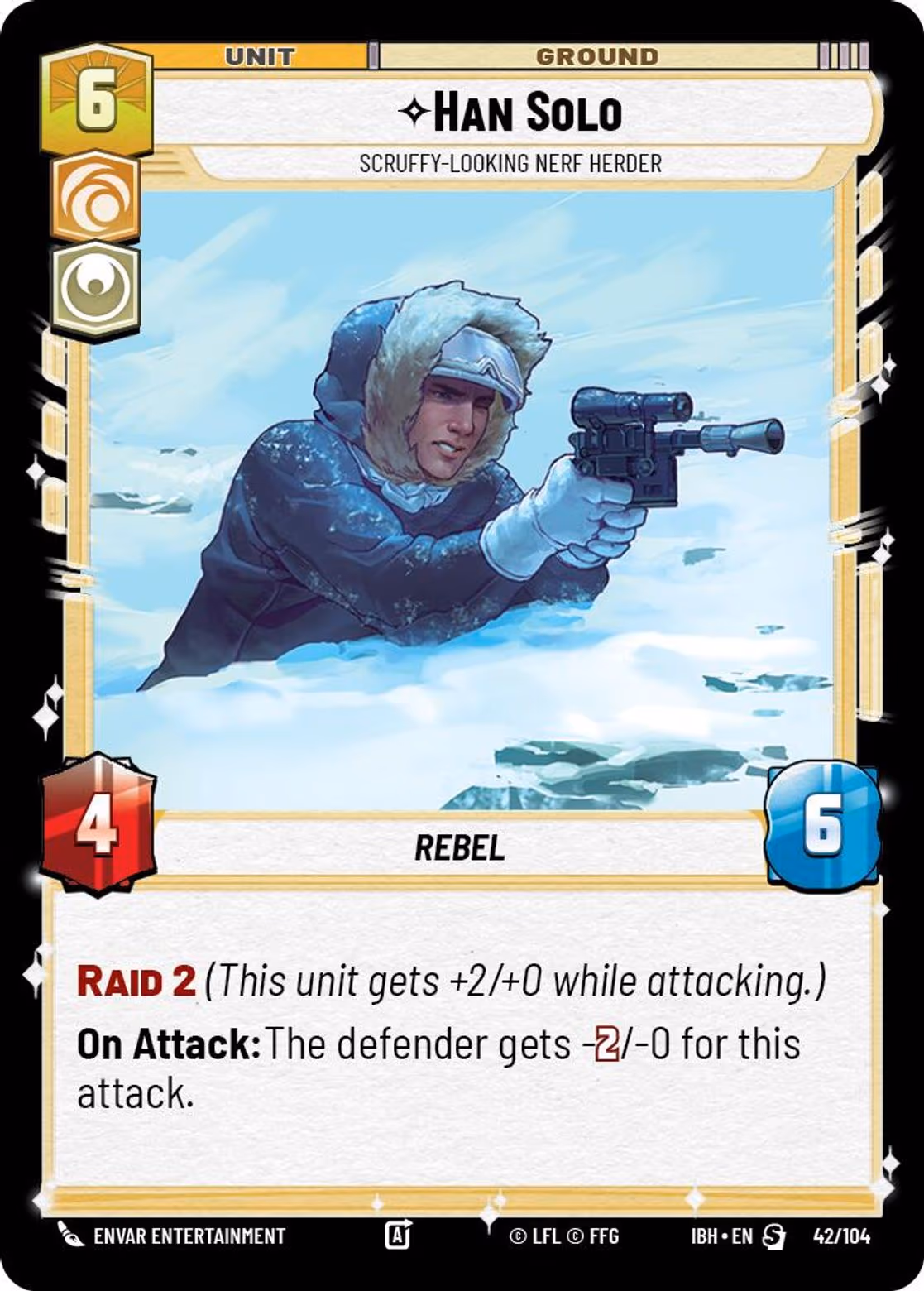 Han Solo - Scruffy-Looking Nerf Herder IBH-42 Normal Star Wars Unlimited card