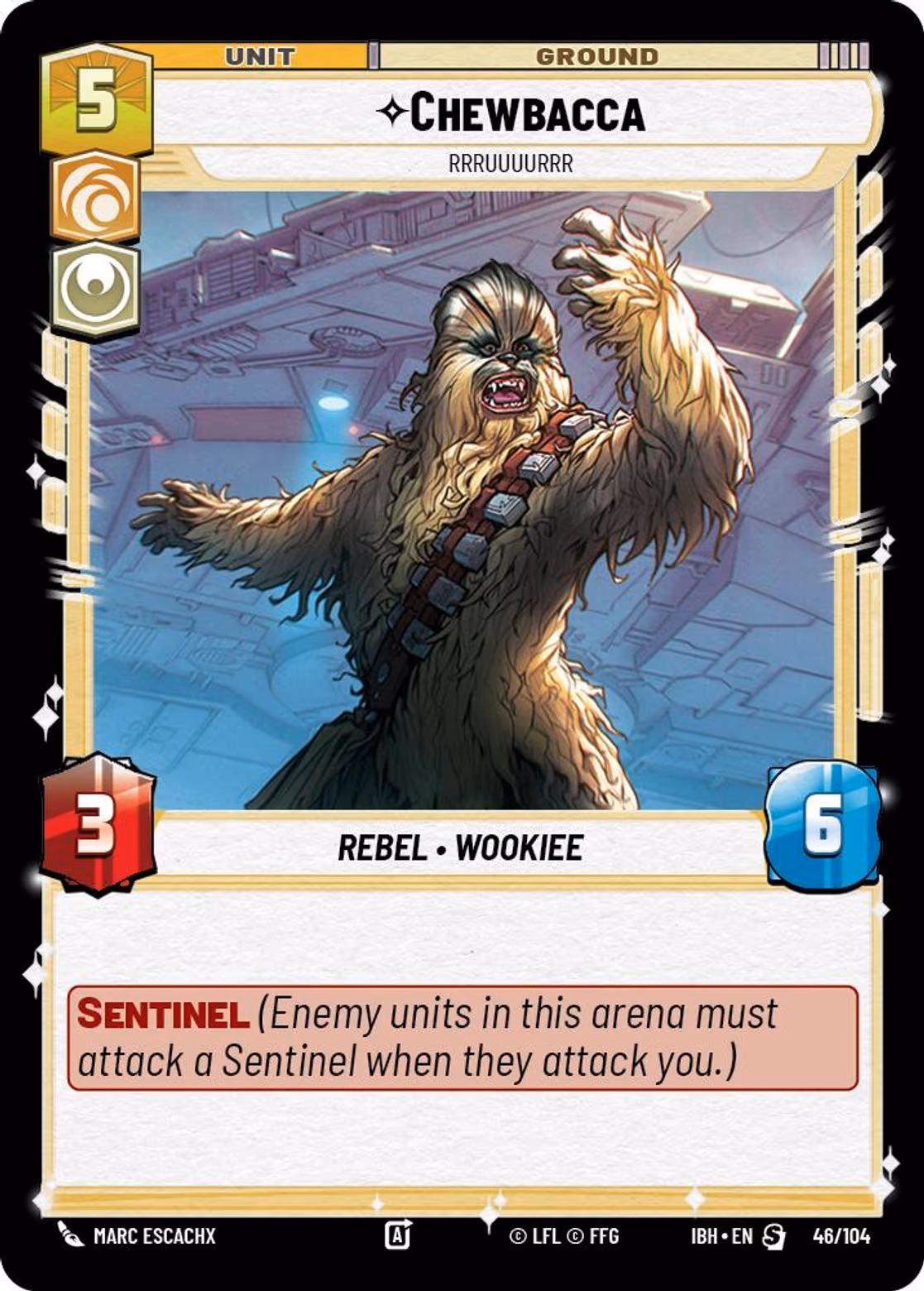 Chewbacca - Rrruuuurrr IBH-46 Normal Star Wars Unlimited card