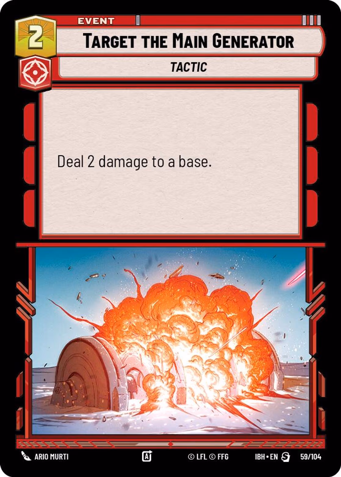 Target the Main Generator IBH-59 Star Wars Unlimited card