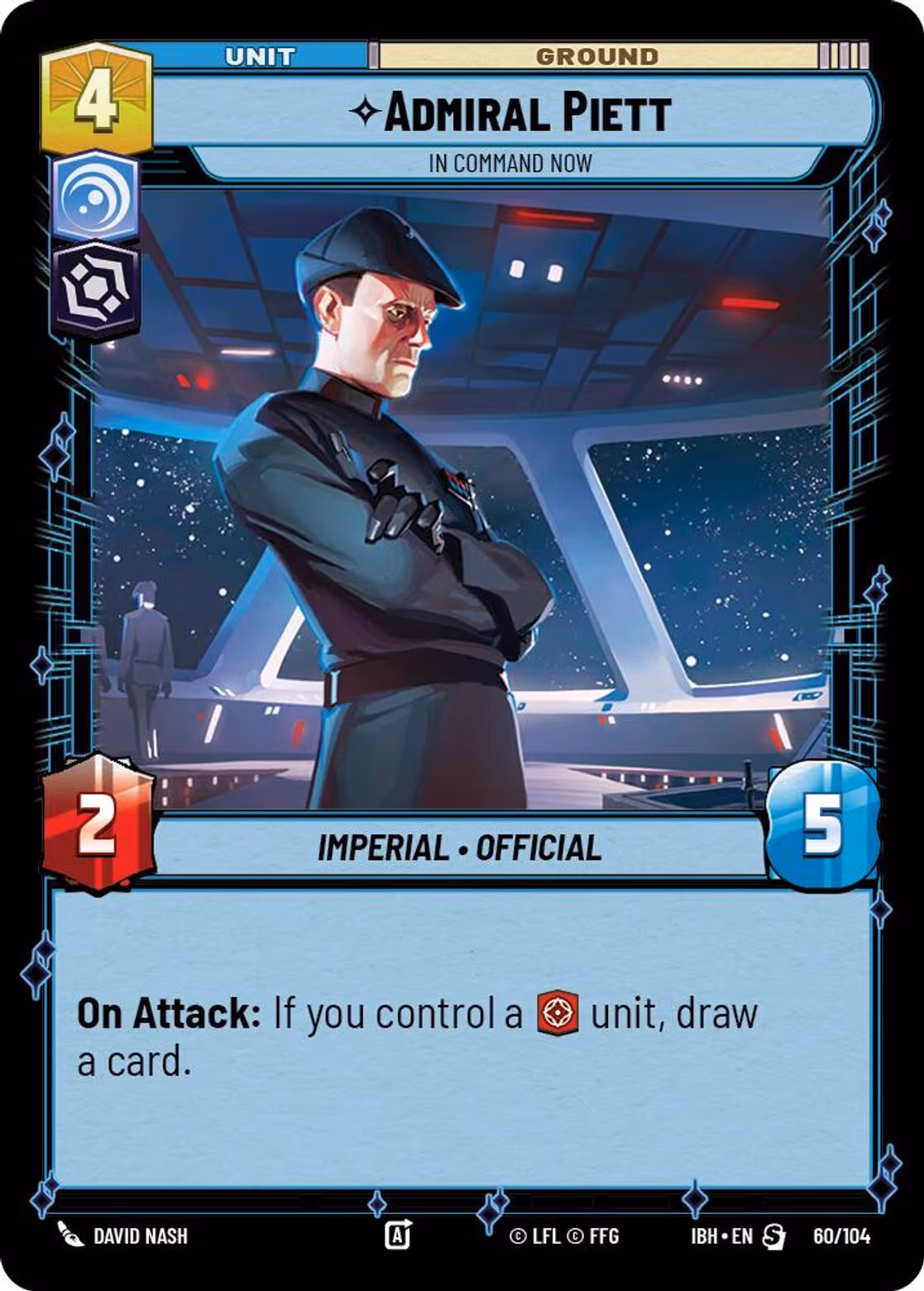 Admiral Piett - In Command Now IBH-60 Star Wars Unlimited card
