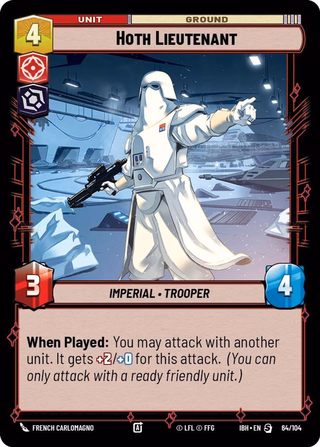 Hoth Lieutenant IBH-64 Star Wars Unlimited card