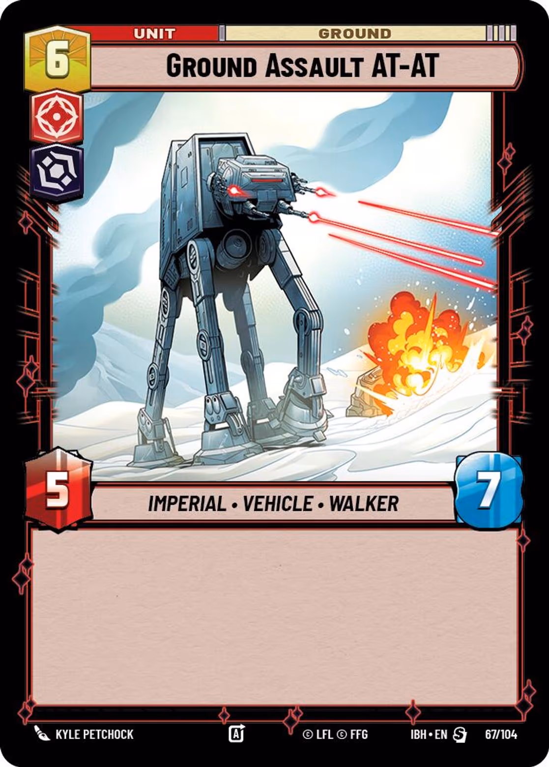Ground Assault AT-AT IBH-67 Normal Star Wars Unlimited card