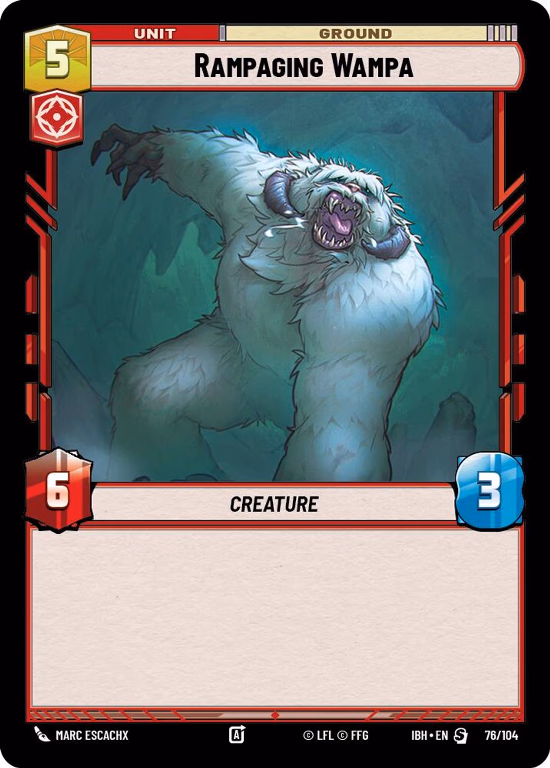 Rampaging Wampa IBH-76 Star Wars Unlimited card