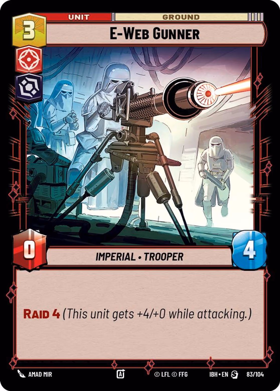 E-Web Gunner IBH-83 Normal Star Wars Unlimited card