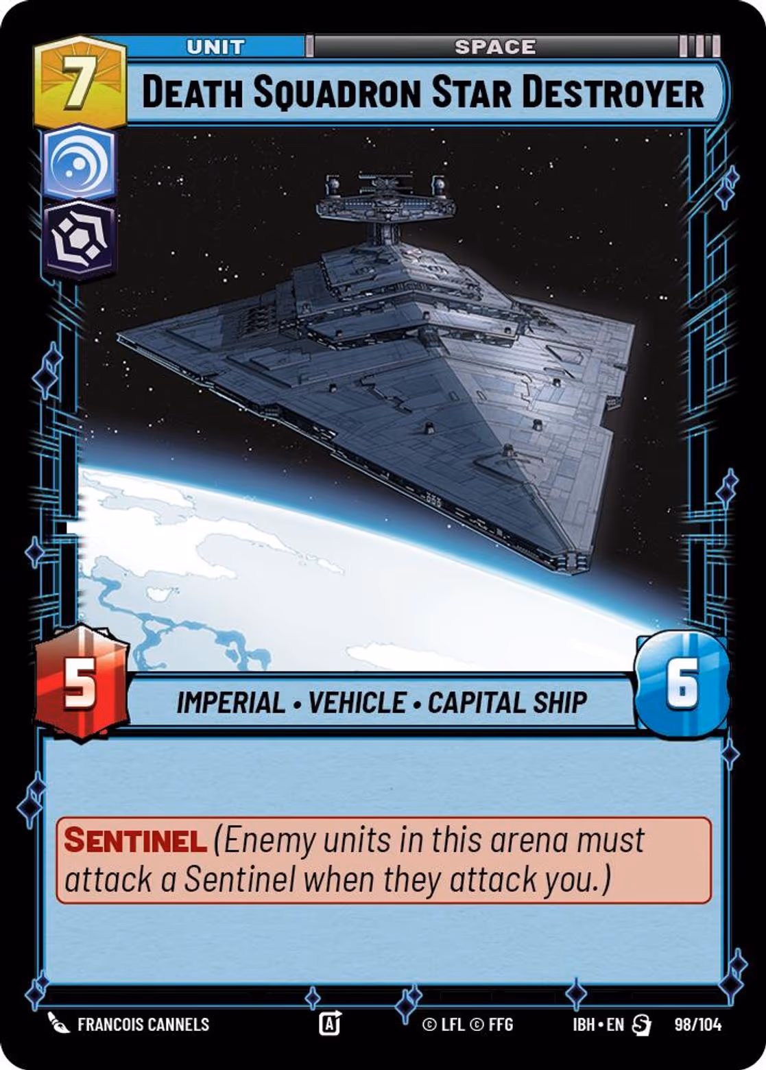 Death Squadron Star Destroyer IBH-98 Normal Star Wars Unlimited card