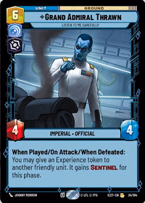 Grand Admiral Thrawn - Listen to Me Carefully IC27-024 Star Wars Unlimited card